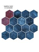 SAMPLE of Marine Blue Hexagon - Peel &amp; Stick Composite Wall Tiles (2 x Hex Tiles) - MBHT72