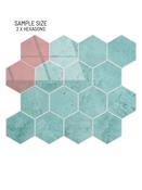 SAMPLE of Sage Green Hexagon - Peel &amp; Stick Composite Wall Tiles (2 x Hex Tiles) - SGHT94 image
