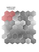 SAMPLE of Aluminium Metal Hexagon - Peel &amp; Stick Composite Wall Tiles (4 x Hex Tiles) - AMHT00 image