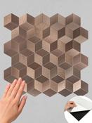 3D Copper Peel &amp; Stick Composite Wall Tiles - (27.2 x 28.3cm) image