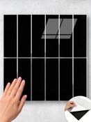 Onyx Black Rectangle - Peel &amp; Stick Composite Wall Tiles - (28.8 x 29.6cm) image