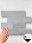 Silver Concrete Subway Peel &amp; Stick Composite Wall Tiles (30.5cm x 30.5cm)