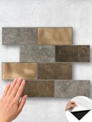 Rustic Copper Subway Peel &amp; Stick Composite Wall Tiles (30.5cm x 30.5cm)
