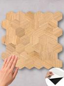Oak Wood Hexagon - Peel &amp; Stick Composite Wall Tiles (29 x 28.8cm)