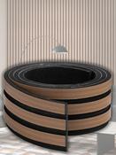 Smoked Walnut Peel &amp; Stick Slat Wall Panel - 10.2 x 250cm image