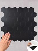 Matte Black Hexagon - Peel &amp; Stick Composite Wall Tiles (29 x 28.8cm) image