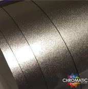 SAMPLE of Gloss Metallic Grey Vinyl Wrap - G651