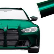 SAMPLE of Super Gloss Metallic Isle of Man Green Vinyl Wrap SGM-IOM68