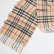 luxury Fawn Check Lambswool Scarf - Foxford Wrights of Howth image
