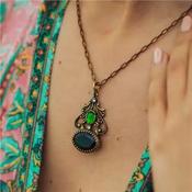 Green Stone FOB Pendant - Newbridge Silverware - Wrights of Howth image