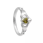Boru Jewellery August Birthstone Claddagh Ring – Peridot - Wrights of Howth image