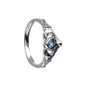 Boru Jewellery December Birthstone Claddagh Ring – Blue Topaz - 6 image