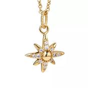 Gold Plated Star Pendant with Clear Stones - Newbridge Silverware - Wrights of Howth image