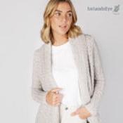 Glenross Waterfall Cardigan - Irelands Eye Knitwear - Natural