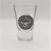 Glass Shot with Pewter Embellishment - Mullingar Pewter - Wrights of Howth image