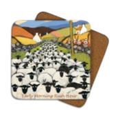 Thomas Joseph Sheep Painting Coaster - Early Morning Rush Hour
