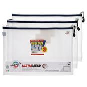 Premto Multipack | B4+ Ultramesh Expanding Wallet with Zip - Clear Pearl - Pack of 3