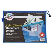 Premto A4+ Extra Durable Mesh Wallet with Zip - Printer Blue
