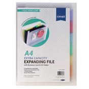Concept A4 Superior Quality Expanding File with CD &amp; Business Card Holder - 7 Pockets