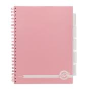 Premto Pastel A4 Wiro Project Book - 5 Subjects - 250 Pages - Pink Sherbet