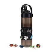 Smash Bottle With 10 Charms - 750ml - Black