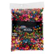 Crafty Bitz Wooden Multicoloured Beads - 454g Bag image