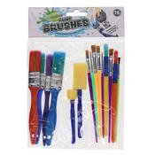 World of Colour Colourful Paint Brushes &amp; Sponges - Set of 15