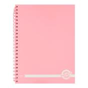 Premto Pastel A4 Wiro Notebook - 200 Pages - Pink Sherbet