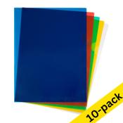 123ink A4 assorted transparent view folder, 120 micron (10-pack x10)