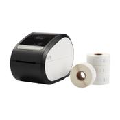 123ink LW650 label printer - bundle with 4 rolls of large labels for return address image