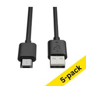 123ink USB-A to Micro USB cable, 0.5m | 5-pack image