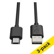123ink USB-A to Micro USB cable, 1.8m | 3-pack image