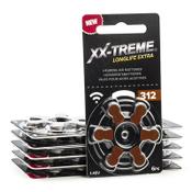 123ink XX-TREME Longlife Extra 312 / PR41 / Brown hearing aid battery | 60-pack image