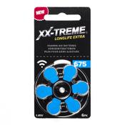123ink XX-TREME Longlife Extra 675 / PR44 / Blue hearing aid battery | 6-pack image