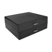 123ink black coffee capsule holder with double drawer