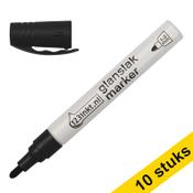123ink black gloss paint marker (1mm - 3mm round) 10-pack