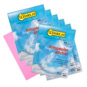 123ink bright pink A4 matte photo sticker paper (10-pack x6) image