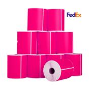 123ink version FedEx pink shipping labels, 102mm x 152mm | 10-pack