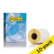 123ink version replaces Brother BDE-1J044076-066 pre-punched labels, 76mm x 44mm | 10-pack