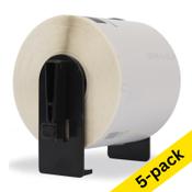 123ink version replaces Brother DK-11209 small address label | 5-pack image