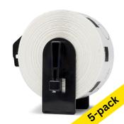 123ink version replaces Brother DK-11218 white round label | 5-pack image