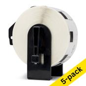 123ink version replaces Brother DK-11221 square white label | 5-pack image