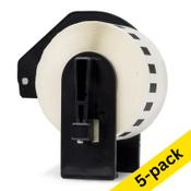 123ink version replaces Brother DK-22211 continuous white film tape | 5-pack image