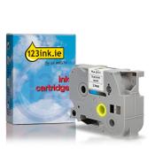 123ink version replaces Brother FLe-2511 black on white flag tape, 21mm