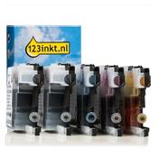 123ink version replaces Brother LC-123 2 black + 3 colours ink cartridge 5-pack image