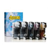 123ink version replaces Brother LC-127XL / LC-125XL BK/BK/C/M/Y ink cartridge 5-pack image
