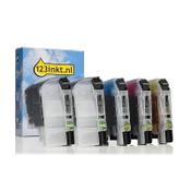 123ink version replaces Brother LC-229XL / LC-225XL BK/BK/C/M/Y ink cartridge 5-pack image