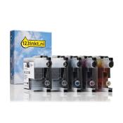 123ink version replaces Brother LC-22E BK/BK/C/M/Y ink cartridge 5-pack image