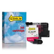 123ink version replaces Brother LC-521M magenta ink cartridge image