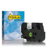 123ink version replaces Brother TZe-SL261 black on white self-laminating tape, 36mm image